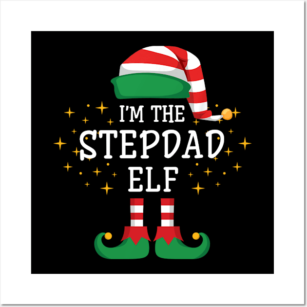 I'm The Stepdad Elf Matching Family Christmas Pajama Wall Art by Damsin